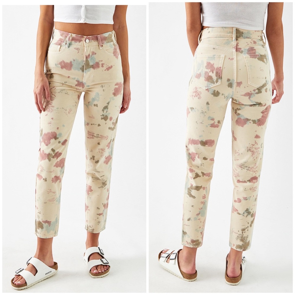 NEW PacSun Ultra High Waist Slim Fit Jean Tie‎ Dye Sz 26 Soft Grunge Cottagecore